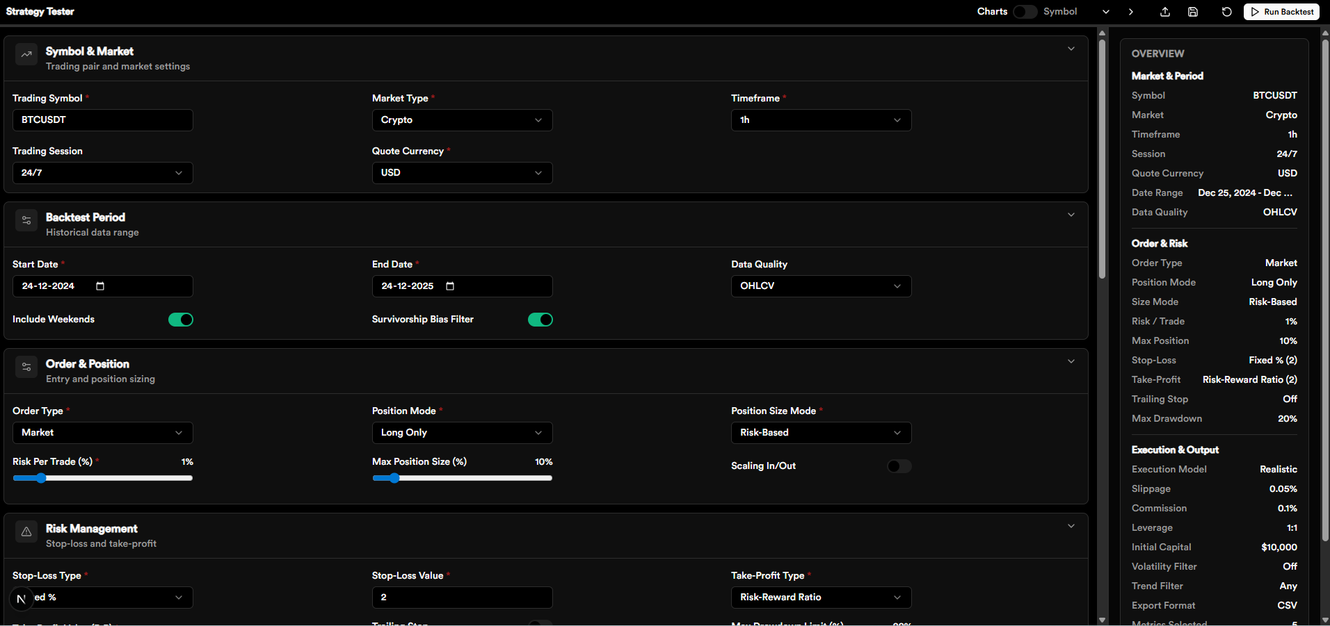 Strategy Tester screenshot